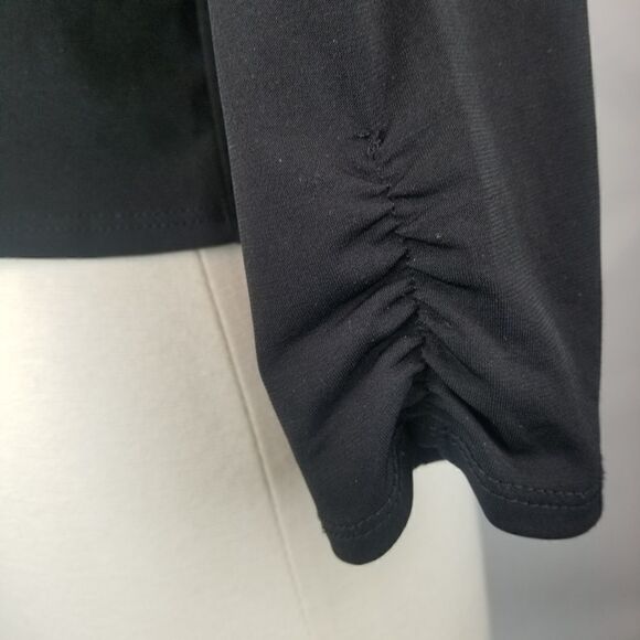 Black Little Cropped Polyester/Nylon Cardigan. Size S. - Picture 8 of 14